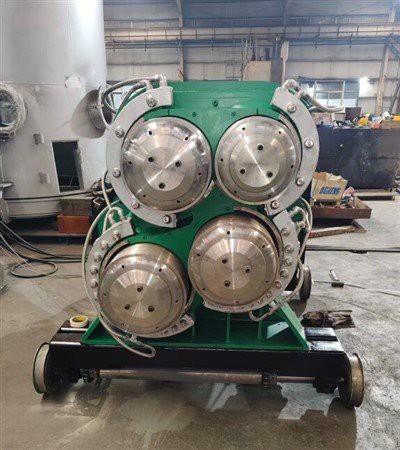 Máquina centrífuga giratória de lã de rocha